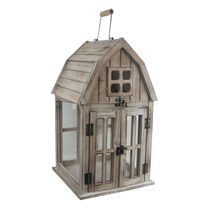 Lucerna dřevěná domeček 44 cm D7075/B