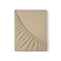 Saténové prostěradlo s gumou béžové