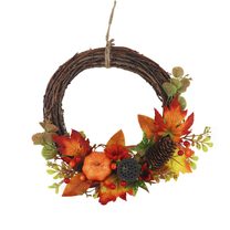 Podzimní věnec P2283 - 30 × 30 × 8 cm