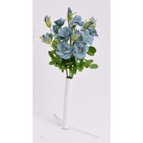 kytice z mini planých růží, 29 cm, modrá - 29 cm