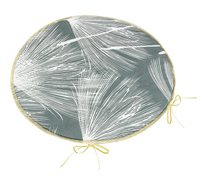 Sedák Adéla kulatý hladký - průměr 40 cm Chmýří šedá