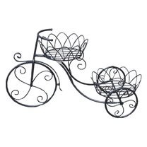 Stojan na květiny ve tvaru jízdního kola vintage K4218 - délka 69 cm