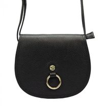 GREGORIO Kožená dámská crossbody kabelka černá