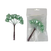 Dekorační srdíčka na drátku, 12 ks X7608-15 - 12 × 20 × 3 cm