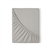 Saténové prostěradlo s gumou světle šedé