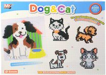 Korálky barevné zažehlovací zvířátka set 6000ks s doplňky v krabici