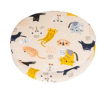 Sedák KULATÝ Béžová,Oranžová,Černá 89/291 průměr 40 cm