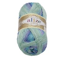 Příze DIVA BATIK - 100g / 350 m modrá