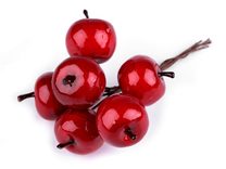 Umělá jablíčka na drátku k aranžování 6 ks