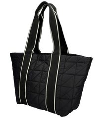 Velká dámská kabelka v prošívaném designu černá