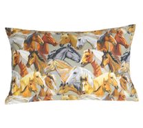 Povláček bavlna - povláček 40x60cm na zip ( pouze povlak ) koně