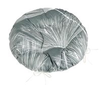 Sedák Adéla prošívaný kulatý - průměr 40 cm Chmýří šedá