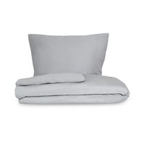 Luxusní Saténové bavlněné Povlečení v Světle Šedé - 140x200 cm, 70x90 cm, LUXURY COLLECTION