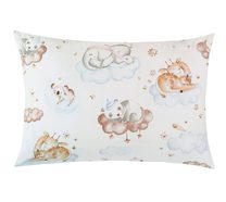 Povláček bavlna - povláček 40x60cm na zip ( pouze povlak ) zvířátka na obláčku