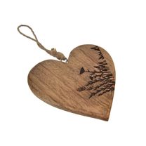 Srdce mango LOUKA závěsné O0516 - 15 x 15 x 2 cm