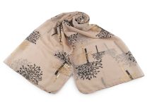 Šátek / šála se zlatým potiskem 70x175 cm