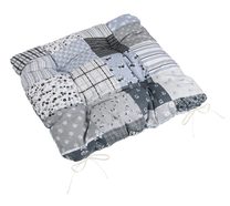 Sedák Adéla prošívaný - 40x40 cm prošívaný Patchwork šedá