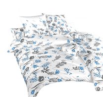 Povlečení krep Agáta denim na bílém 140x200, 70x90 cm