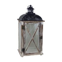 Dřevěná lucerna D7087/B - 54 cm