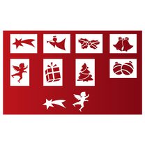 Šablona na umělý sníh x10