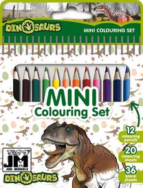Set mini blok + pastelky Dinosauři