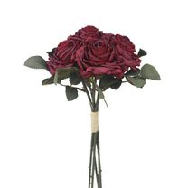 Kytice umělých sušených růží X7630-08 - 33 × 13 × 10 cm