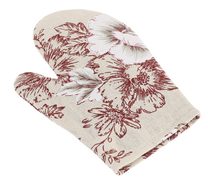 Kuchyňská chňapka - chňapka 28x18 cm vínovobílý květ