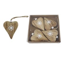 Srdce k zavěšení, 4 ks D6451 - 6 cm