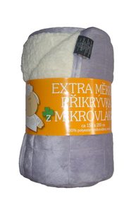 Deka mikrovlákno Deka Ovečka světle šedá/bílá 150x200