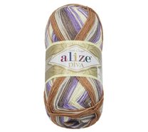 Příze DIVA BATIK - 100g / 350 m bílá