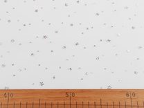 Oděvní / dekorační tyl s hvězdičkami s hologramem METRÁŽ