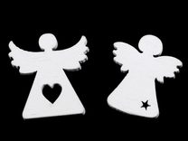 Dřevěný anděl k nalepení / aranžování, vánoční balení 25 kusů