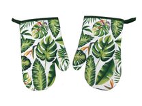 Kuchyňská chňapka Monstera zelená 2 ks