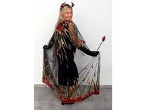 Tyl oděvní s plameny a glitry