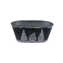 Květináč plechový ovál K3750/1 - 20 x12 x 10 cm