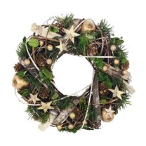 Věnec s dekoracemi malý P1051/1 - dia 24 x 7 cm