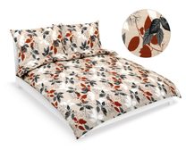 Povlečení krep na dvoudeku - 1ks 220x200, 2ks 70x90 cm (220 cm šířka x 200 cm délka) Oranžová,Šedá,Béžová