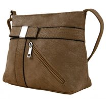 Drobná crossbody kabelka H0387 přírodní hnědá