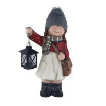 Dekorace holčička s lucerničkou X7461 - 22 × 13 × 39 cm