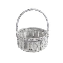 Proutěný košík bílý P2218/B - 24 cm