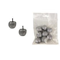 Dekorace jablko, 8ks X4378-28 - dia 2,2 x 2/3 cm