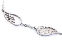 Náramek s křídly z nerezové oceli