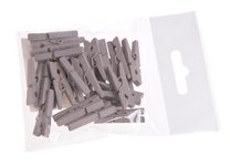 Šedé mini kolíčky 3 cm 24 kusů
