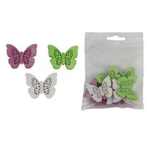 Dekorace motýl, 12 ks D7115 - 4 cm