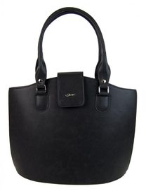 Elegantní černá matná kabelka se sponou S38 GROSSO