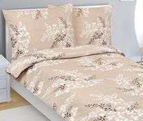 Povlečení krepové Béžová,Hnědá,Bílá 80/412