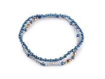 Pružné náramky z hematitu sada 2 ks