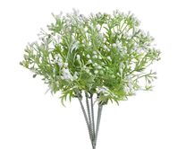 Umělá rostlina s bílými pupeny - zelená/bílá