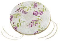 Sedák EMA kulatý hladký - průměr 40 cm, kulatý hladký fialové květy