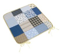 Sedák Adéla hladký - 40x40 cm hladký Patchwork modrá